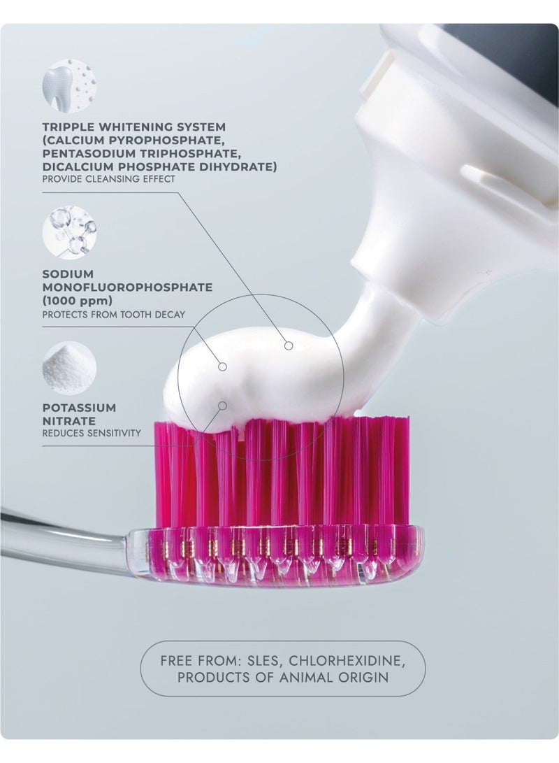 سبلات بروفيشنال وايت بلس | معجون أسنان طبيعي للتبييض مع العناية بمينا الأسنان | يبيّض حتى 1.5 درجة خلال 4 أسابيع | يحتوي على الفلورايد | مزيل قوي للبقع | 100 مل - Image 2